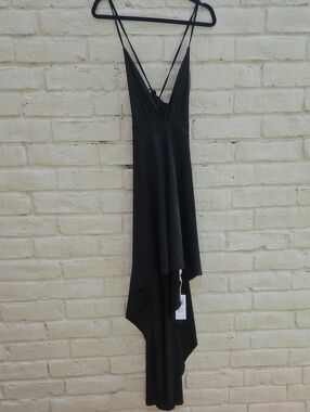 Cupshe Black High-low Slip Dress with Spaghetti Straps